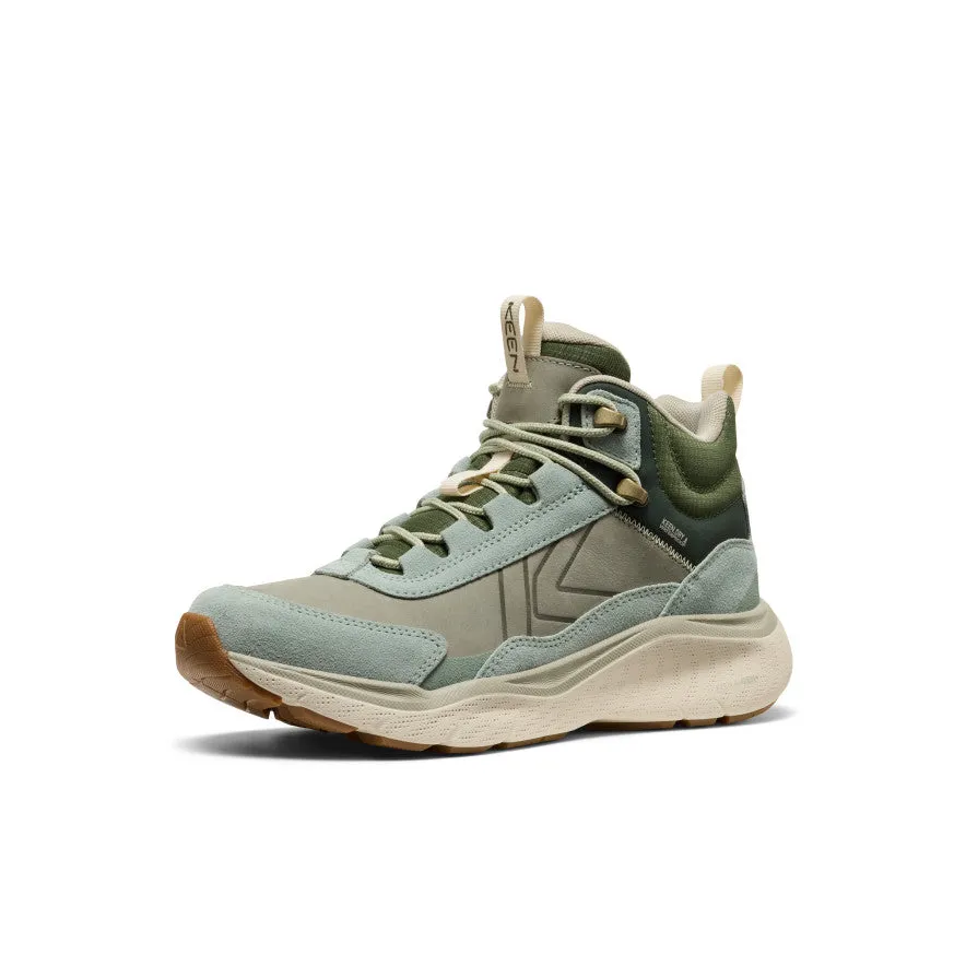 Heel Stabilizer Women's Leiki Waterproof Leather Hiking Boot  |  Iceberg Green/Bronze Green