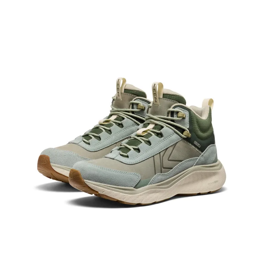 Flexible Strap Women's Leiki Waterproof Leather Hiking Boot  |  Iceberg Green/Bronze Green