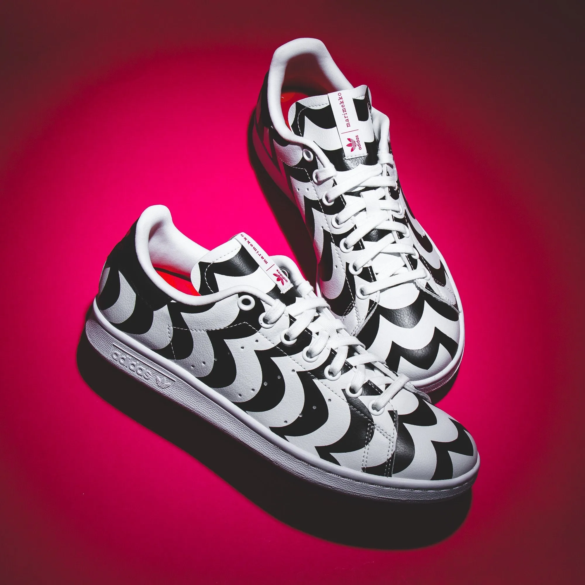 Adidas Originals Women Marimekko Stan Smith Black White H05757 Summer Heat Retro Mood