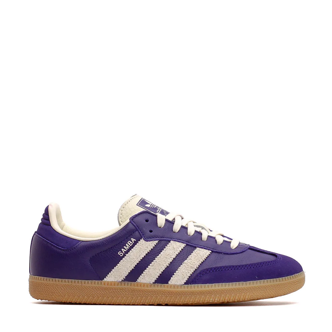 Adidas Women Samba OG Collegiate Purple Cream JI2736 Shock Guard Flexible Sole