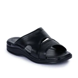 Coolers Casual (Black) Slippers For Men 2050-12 By Liberty Lift Up Anti Odor Gym Workout