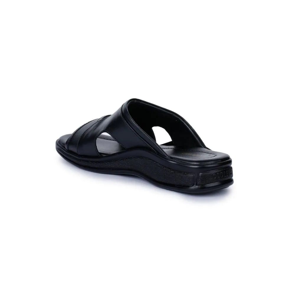 Coolers Casual (Black) Slippers For Men 2050-12 By Liberty Everyday Office Boss Look