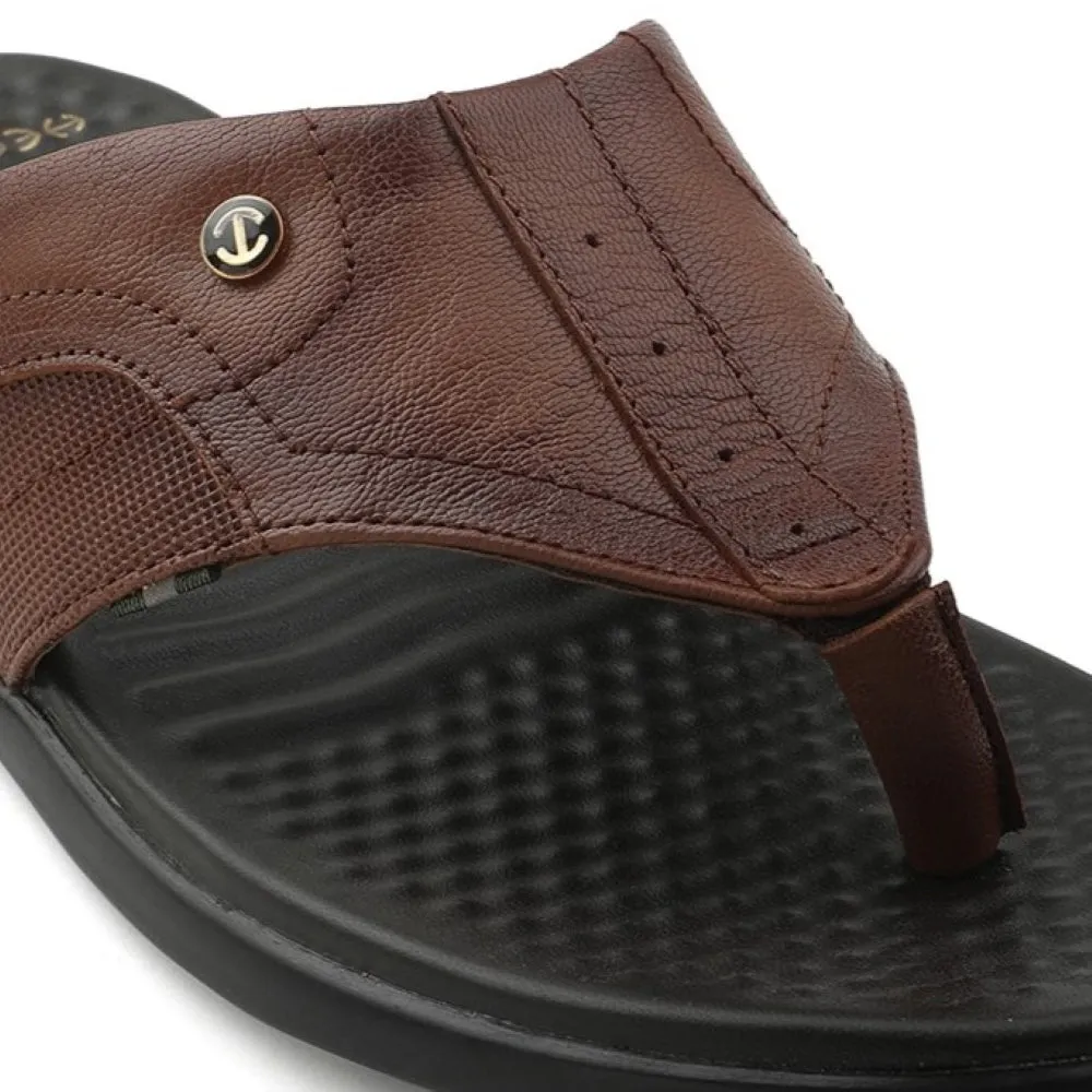 Healers Tan Casual Slipper For Men RELIEF-1 By Liberty Free Soul