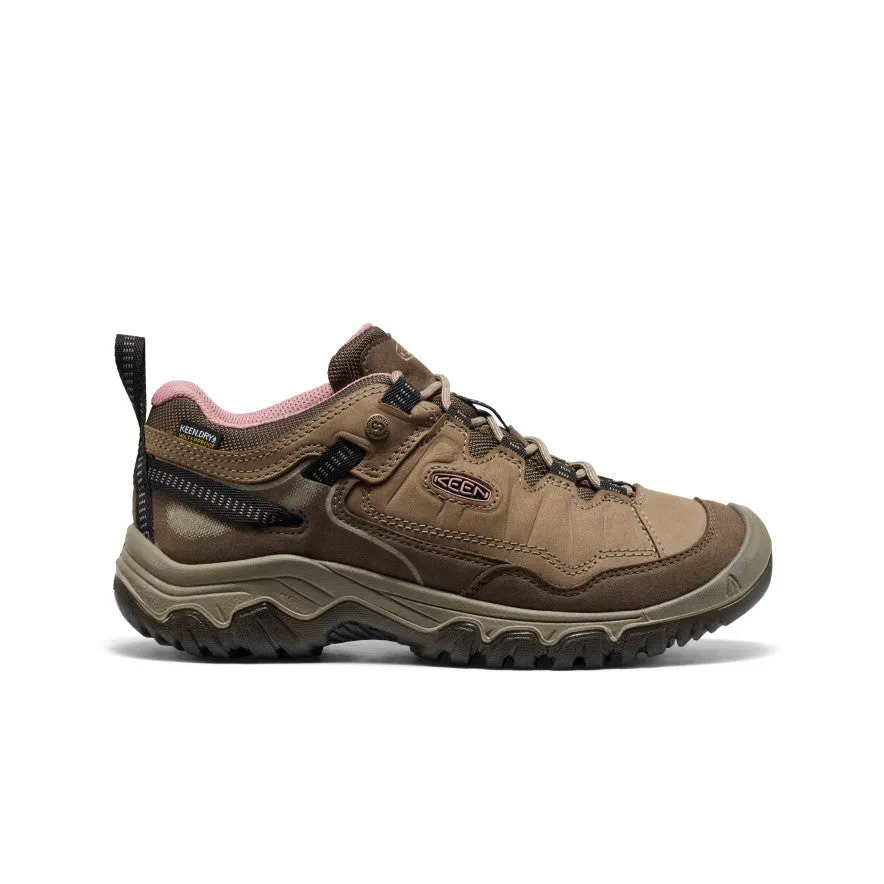 Rubber Outsole Chunk Heel Women's Targhee IV Waterproof Hiking Shoe  |  Brindle/Nostalgia Rose