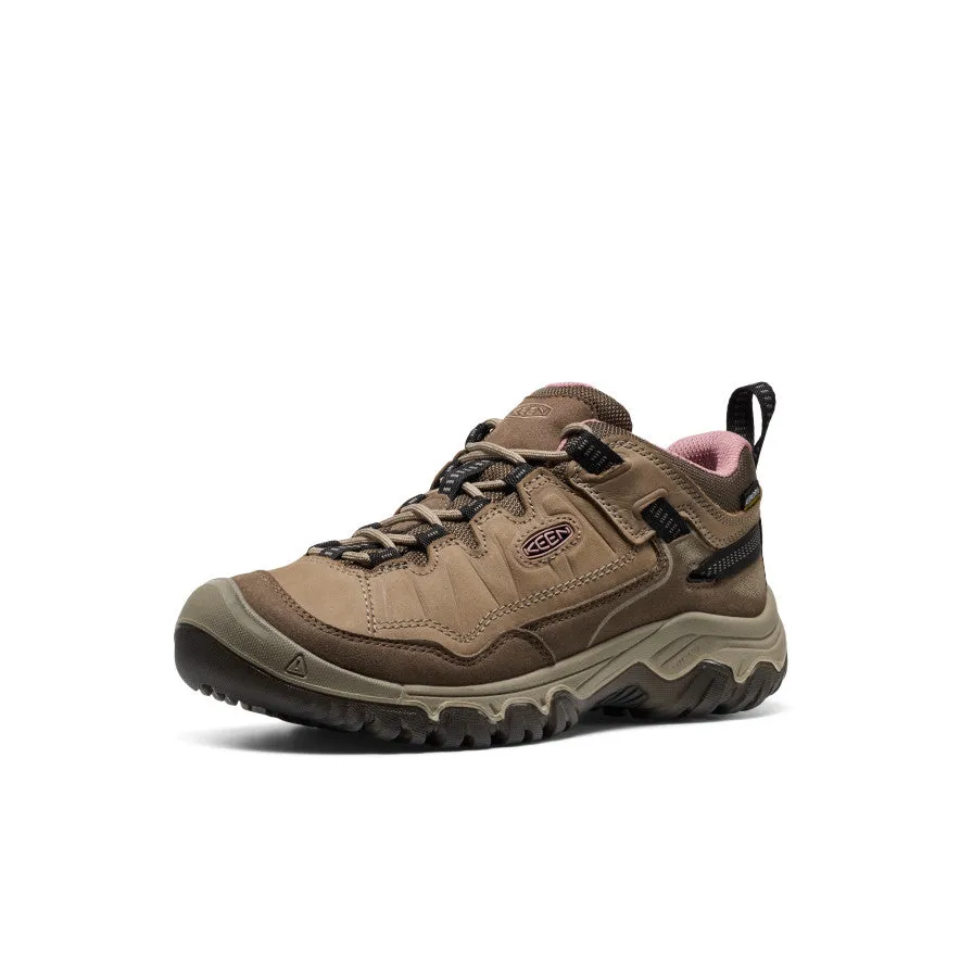 Women's Targhee IV Waterproof Hiking Shoe  |  Brindle/Nostalgia Rose Long Travel