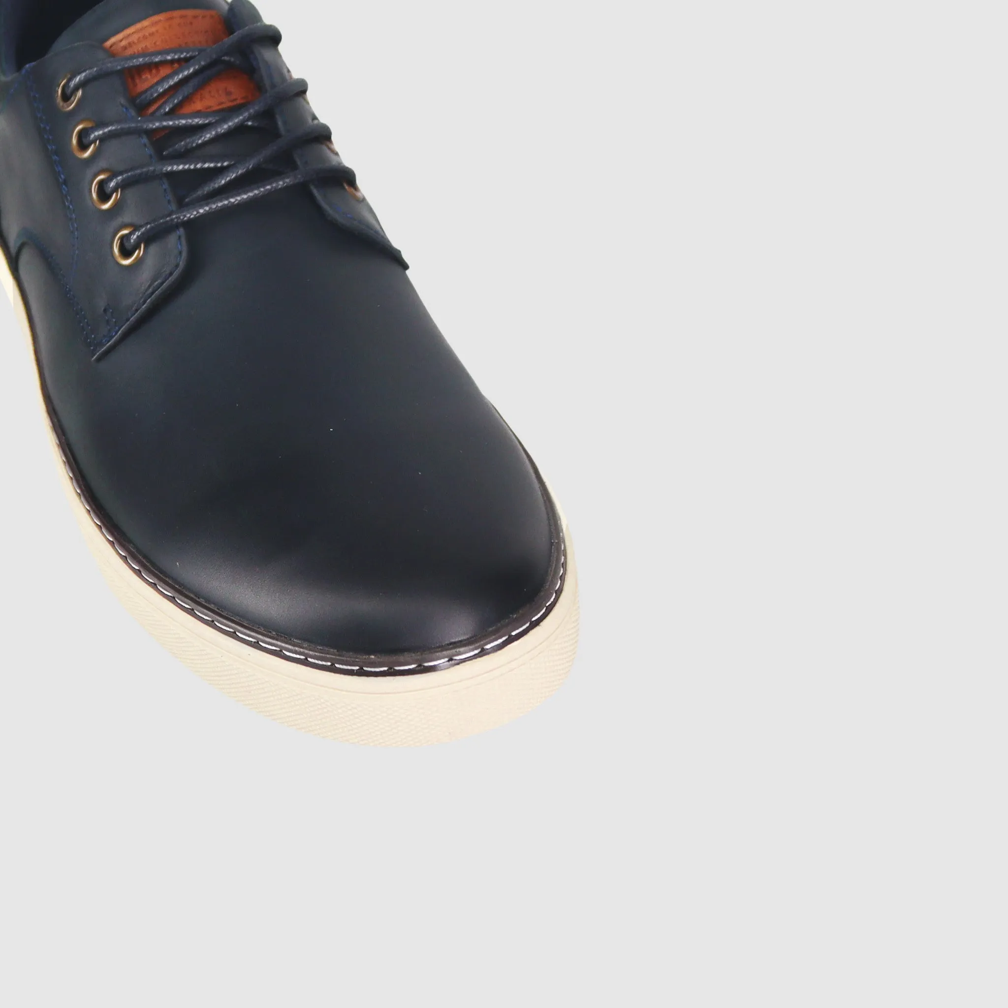 Long Comfort Border Casual Shoes Navy