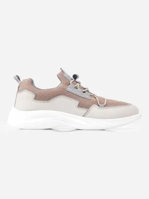 Basketball Ready Men's Beige Textured Mesh Sneakers IX7131