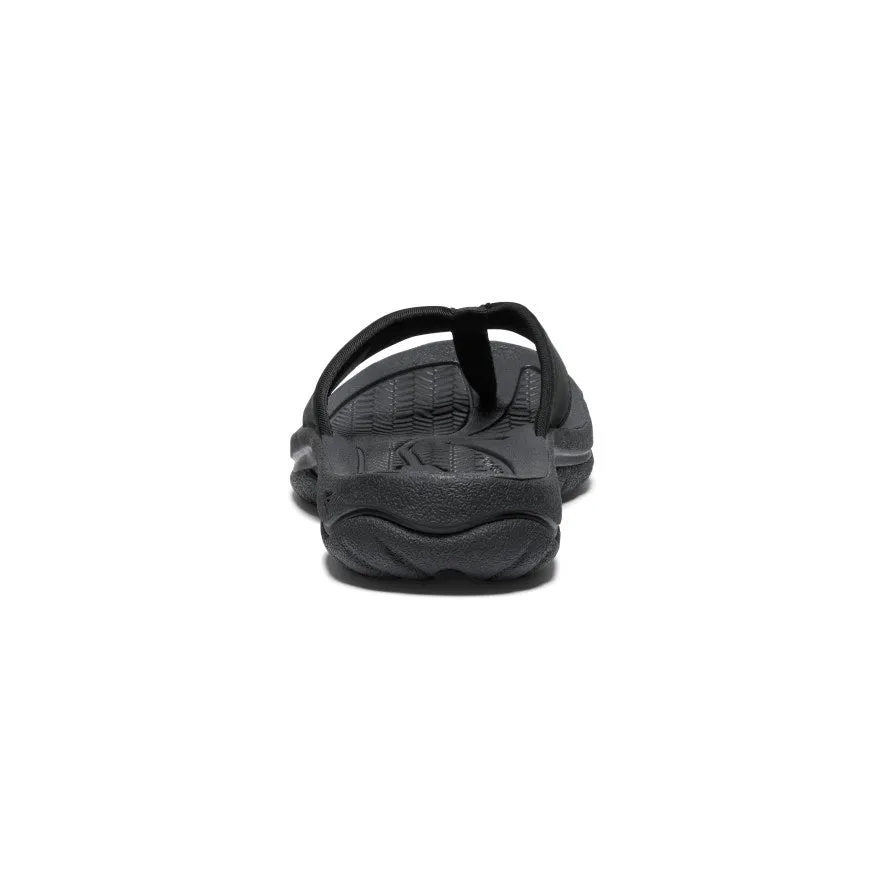 Women's Kona Leather Flip-Flop  |  Black/Vapor Smooth Finish Harbor Path