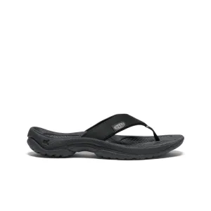 Retro-inspired silhouette Women's Kona Leather Flip-Flop  |  Black/Vapor