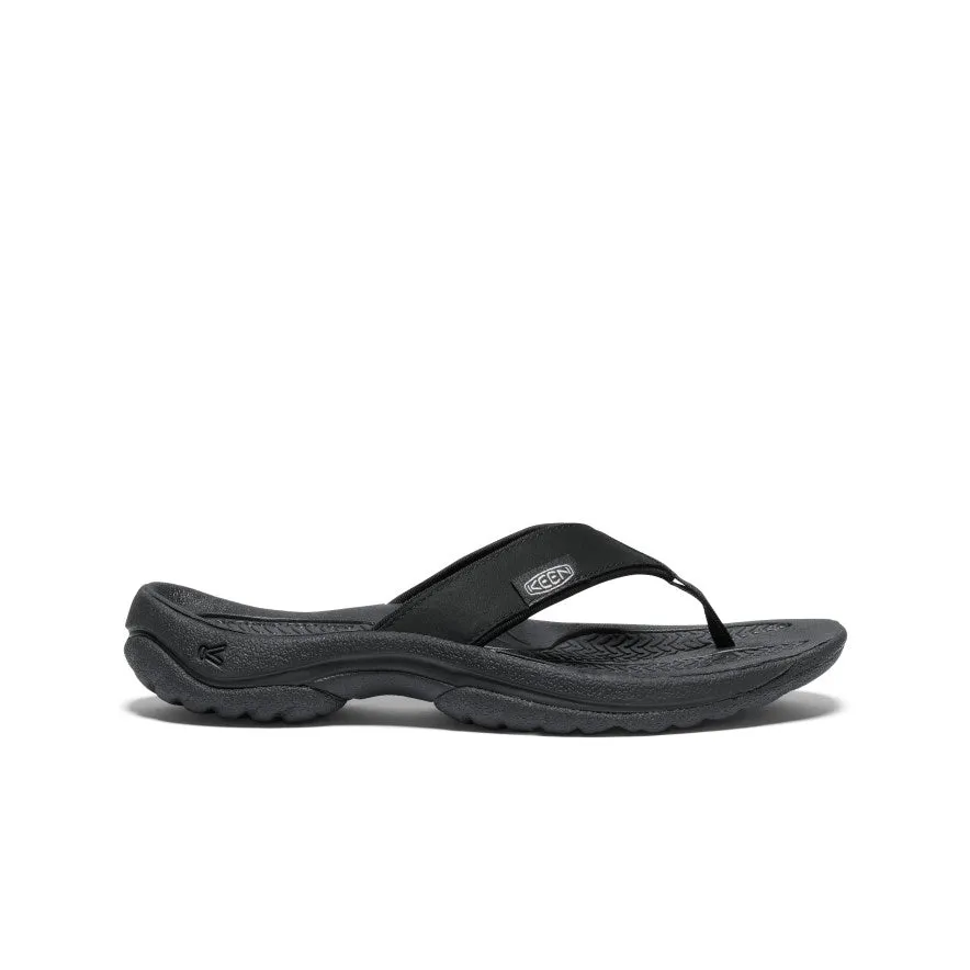 Women's Kona Leather Flip-Flop  |  Black/Vapor Cozy Sandal EnhancedGrip