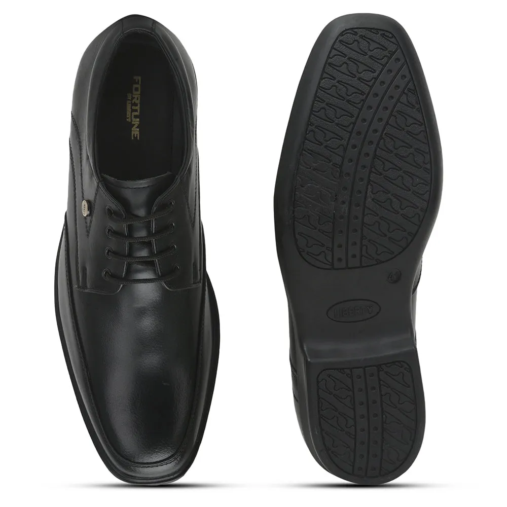 Fortune Black Formal Lacing Shoes For Men LUCIO-502 By Liberty Art Craft