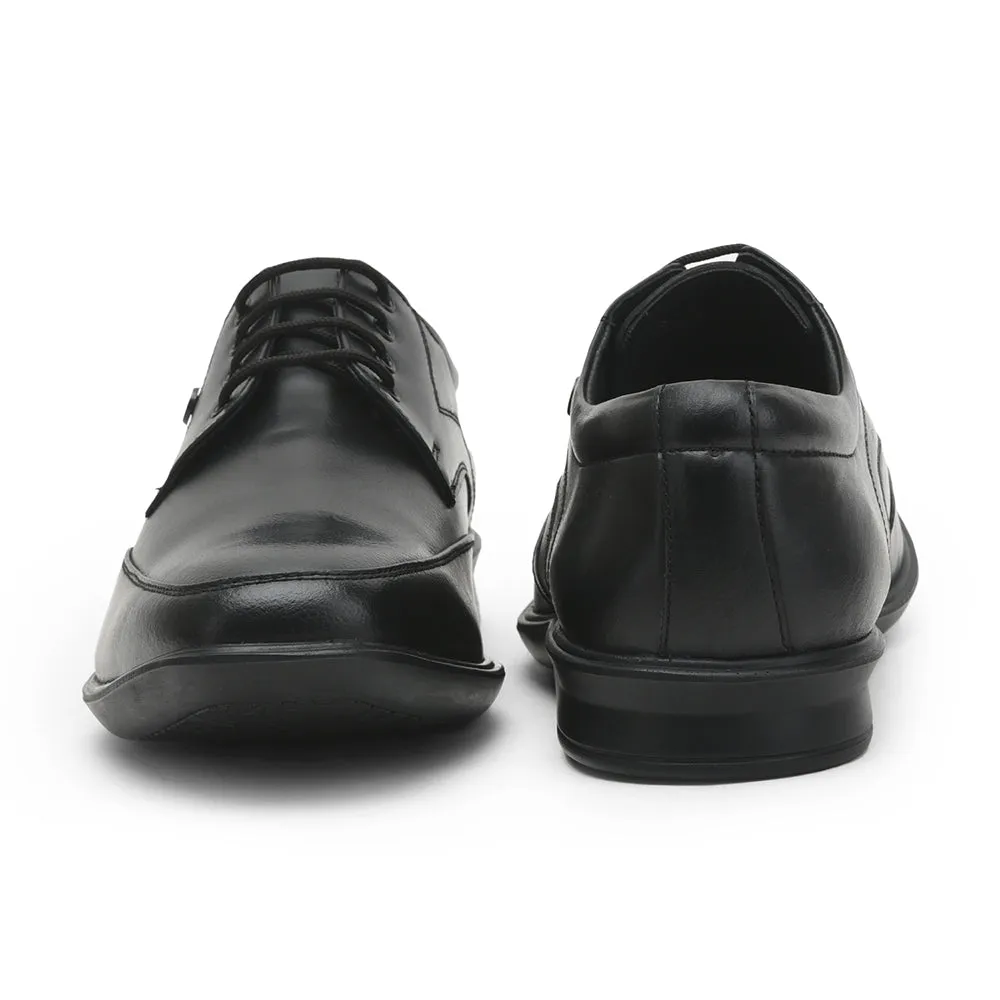 Fortune Black Formal Lacing Shoes For Men LUCIO-502 By Liberty Mesh Flow party mode