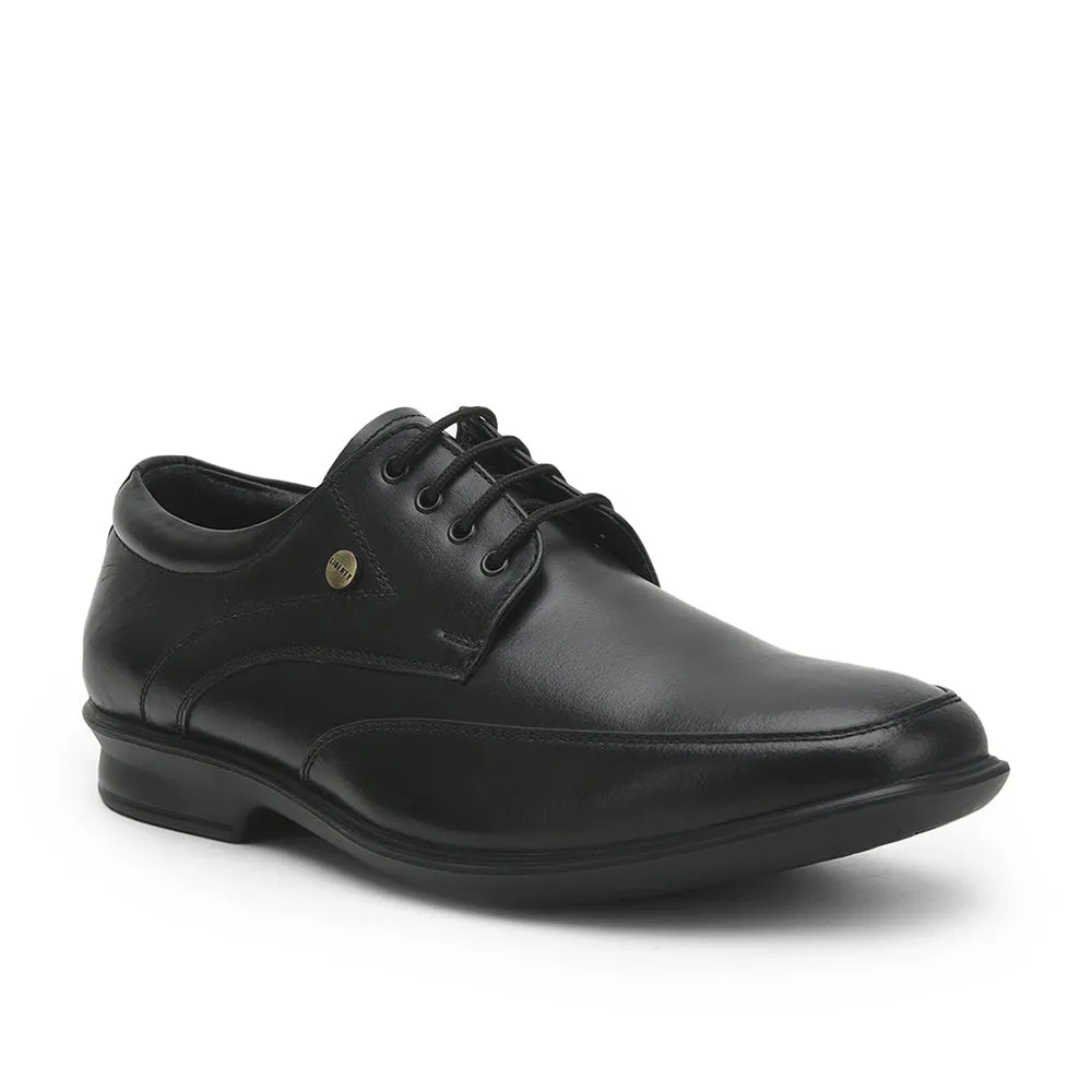 Smooth Grain All-Day Wear Fortune Black Formal Lacing Shoes For Men LUCIO-502 By Liberty