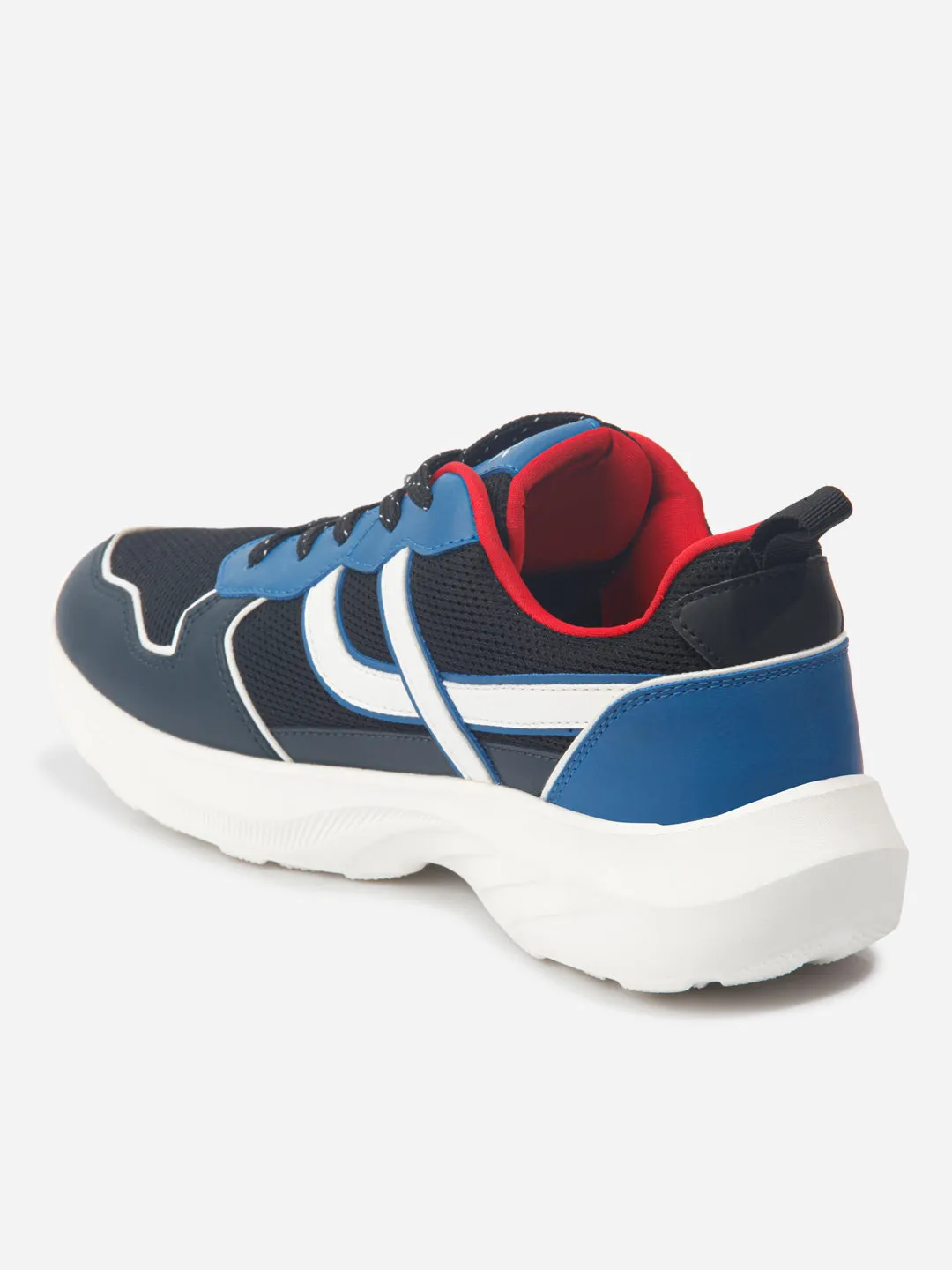 Low Key Stability Enhancing Structure Men's Colourblocked Black Lace Up Sneakers (IX7129)