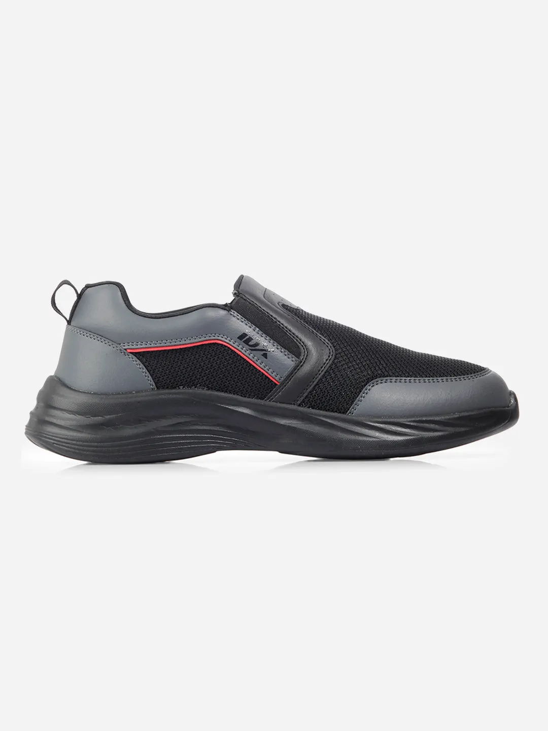 Flexible Sole Ultra grip Men's Black Slip On Sneakers IX7130