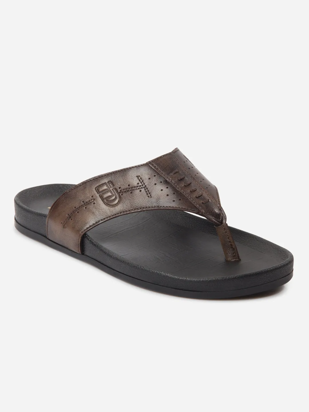 Men's Brown Thong Sandal (ID4228) Muscle Aid Cold Guard