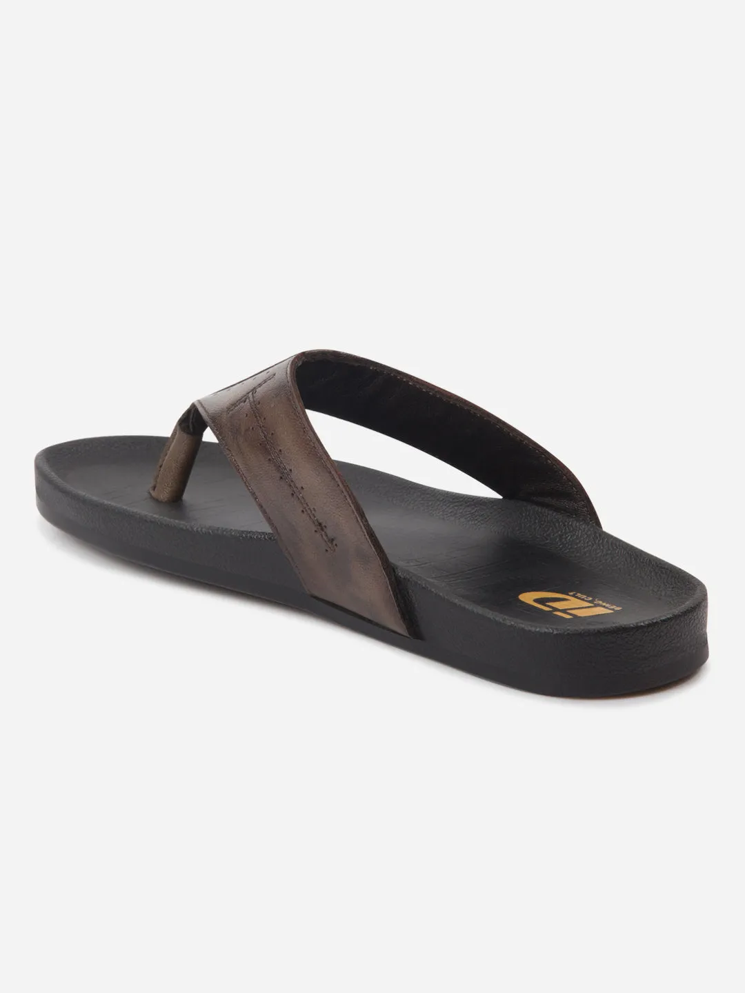 Men's Brown Thong Sandal (ID4228) Comfort Shank