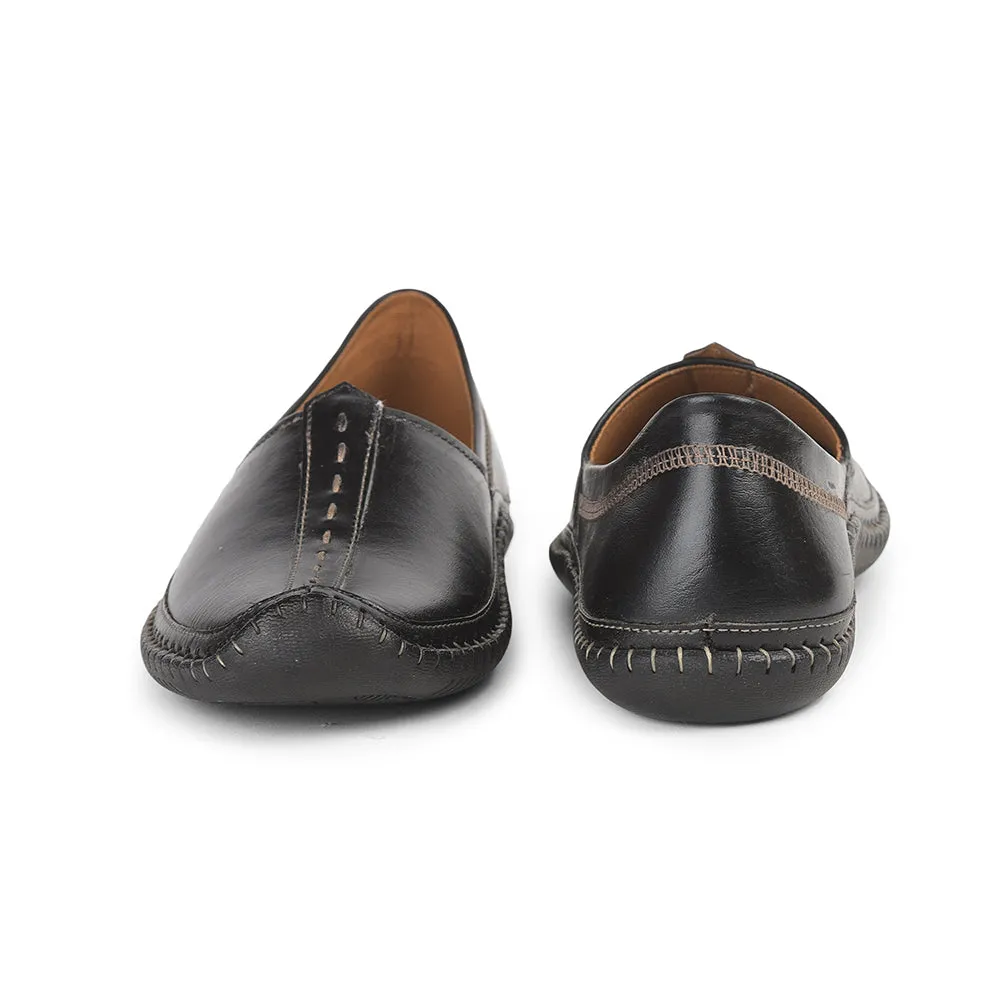 Fortune Black Casual Mojari For Men BRL-25 By Liberty Stylish Comfort Lift Help