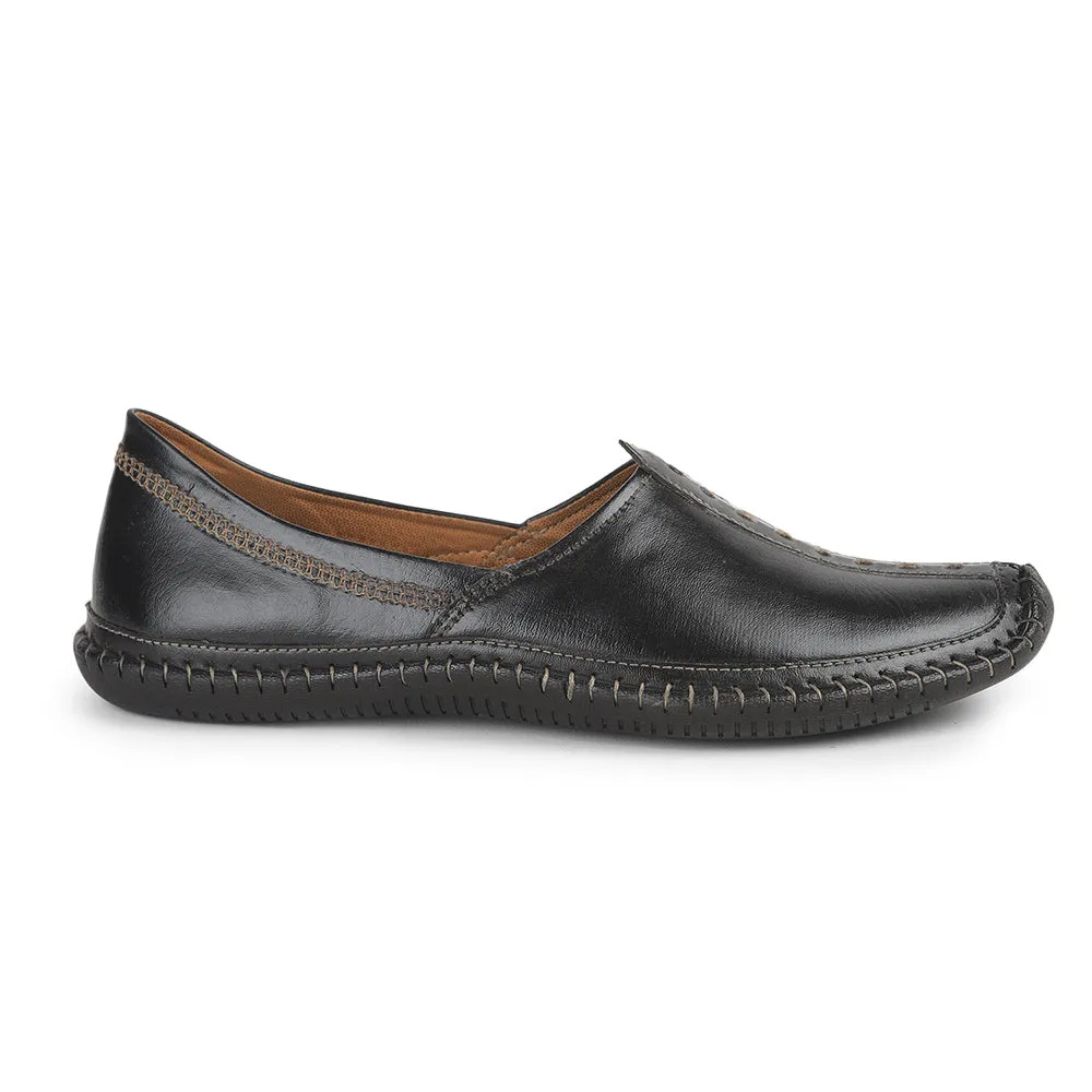 Fortune Black Casual Mojari For Men BRL-25 By Liberty Prestige Look Luxury Wedding