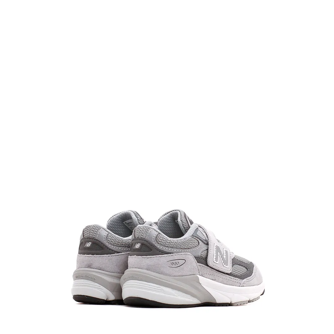 Work Base New Balance 990v6 Hook and Loop Grey Infant Core IV990GL6