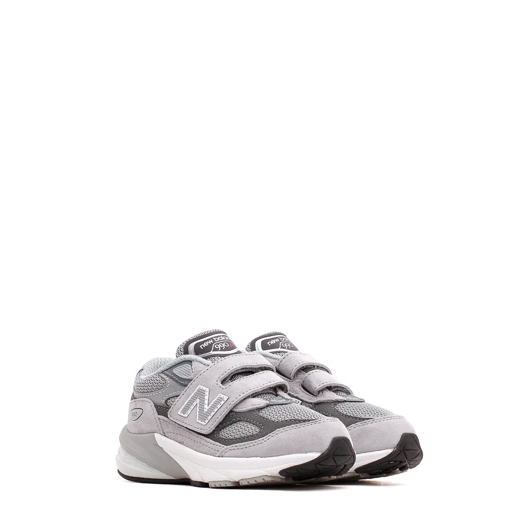 New Balance 990v6 Hook and Loop Grey Infant Core IV990GL6 Snow Grip