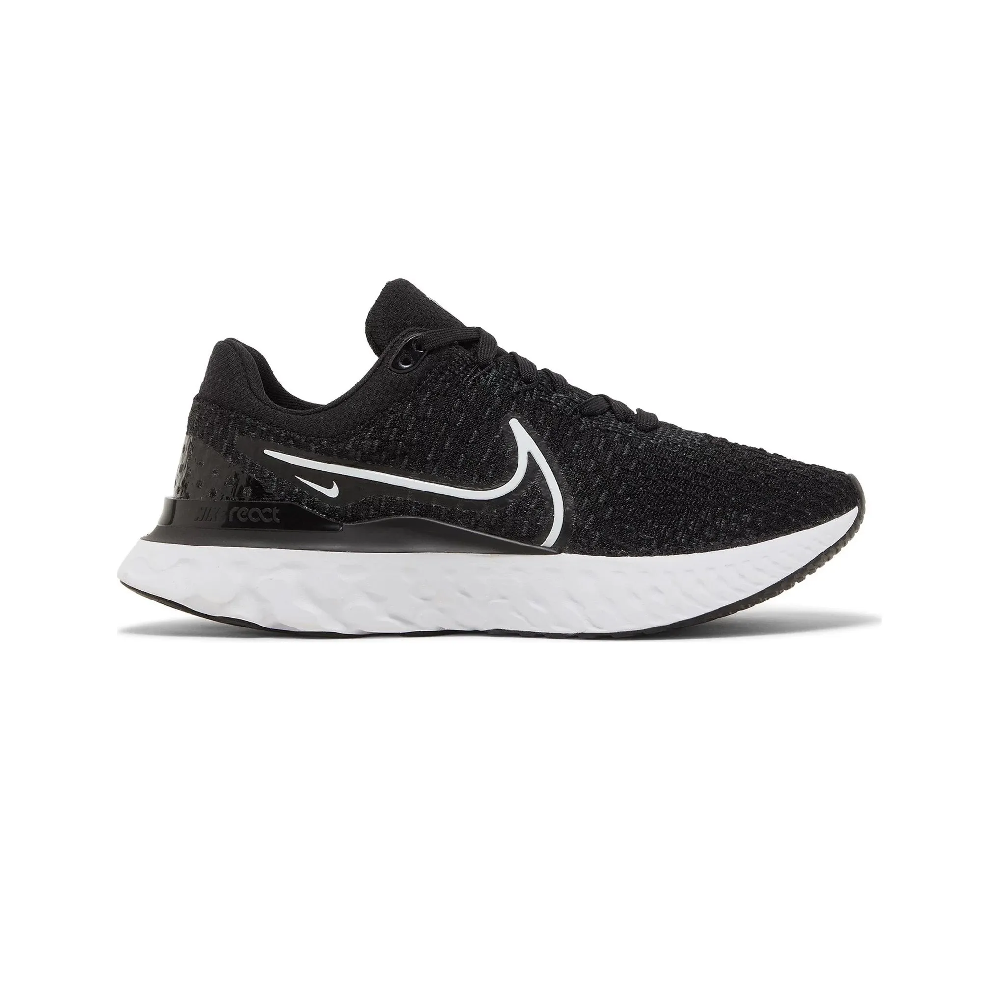 Nike React Infinity Run Flyknit 3 'Black White' Women's Comfort Stand ergonomic