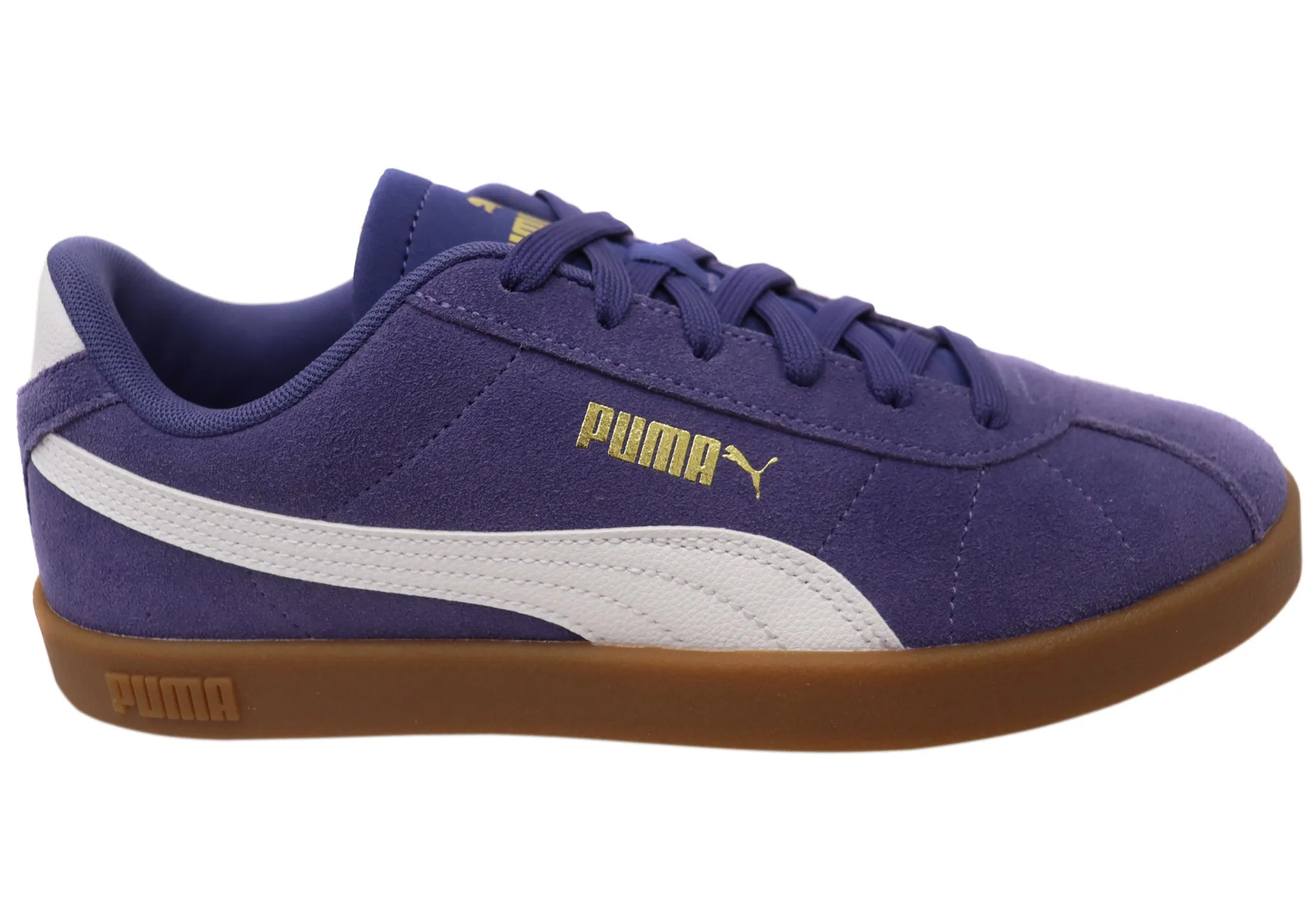 Puma Mens Club II Comfortable Leather Lace Up Sneakers Versatile Comfort