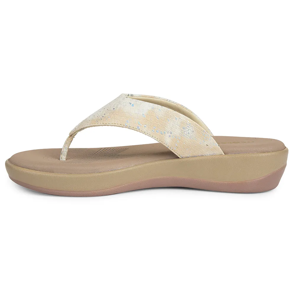 Comfort Padding Desert Path Healers Golden Casual Slipper For Women JJL-12 By Liberty