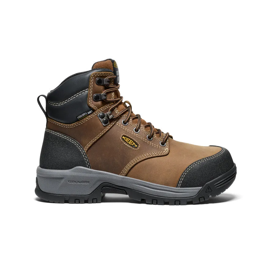 Traction Outsole Women's Evanston 6" Waterproof Boot INT MET (Carbon Toe)  |  Bison/Black