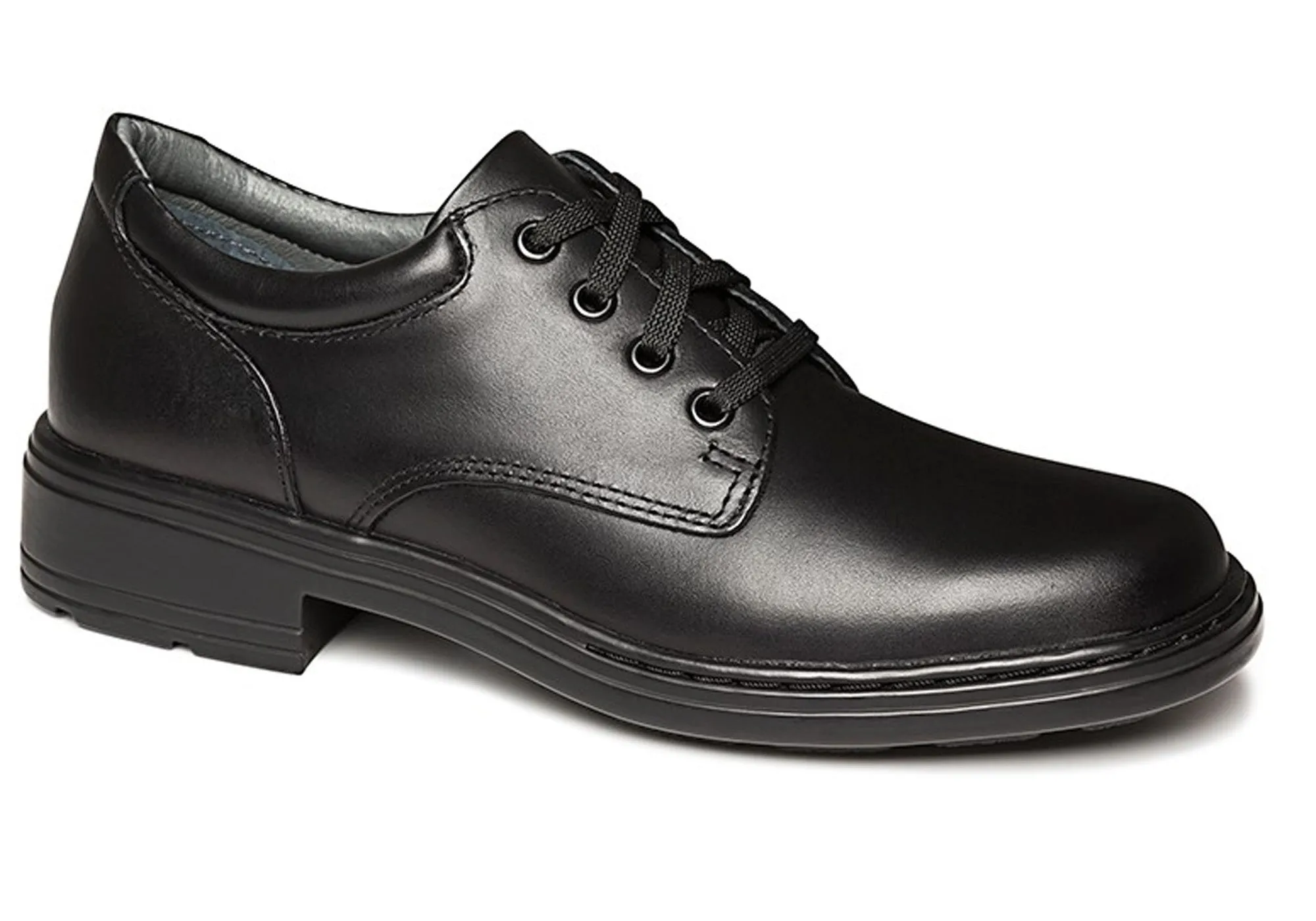 Clarks Infinity Senior Black Leather School Shoes Wide - fit kids' shoes