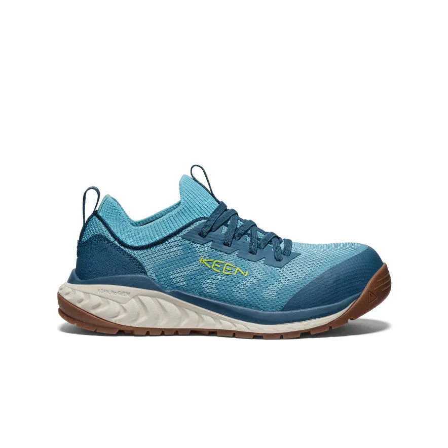 Long   Lasting Sleek Finish Women's Arvada Shift Work Sneaker (Carbon Toe)  |  Reef Waters/Legion Blue