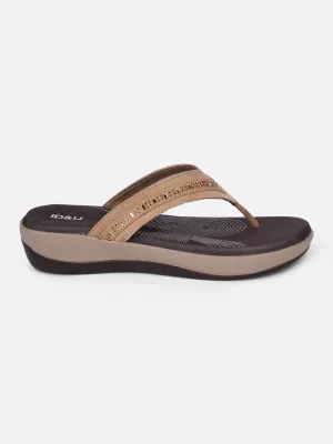 Beach Comfort Women's Beige Thong Sandals (IU6004)