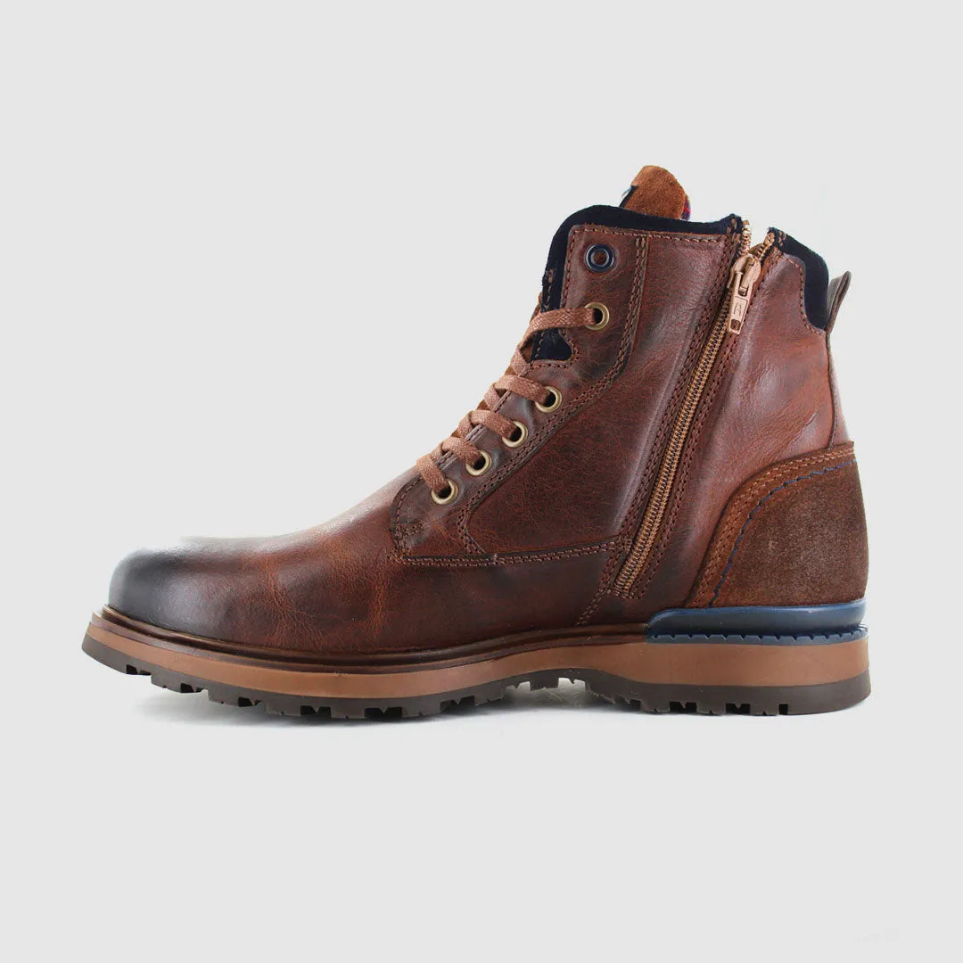 anti-odor Hard Ground Stout Lace Up Boots Dark Brown