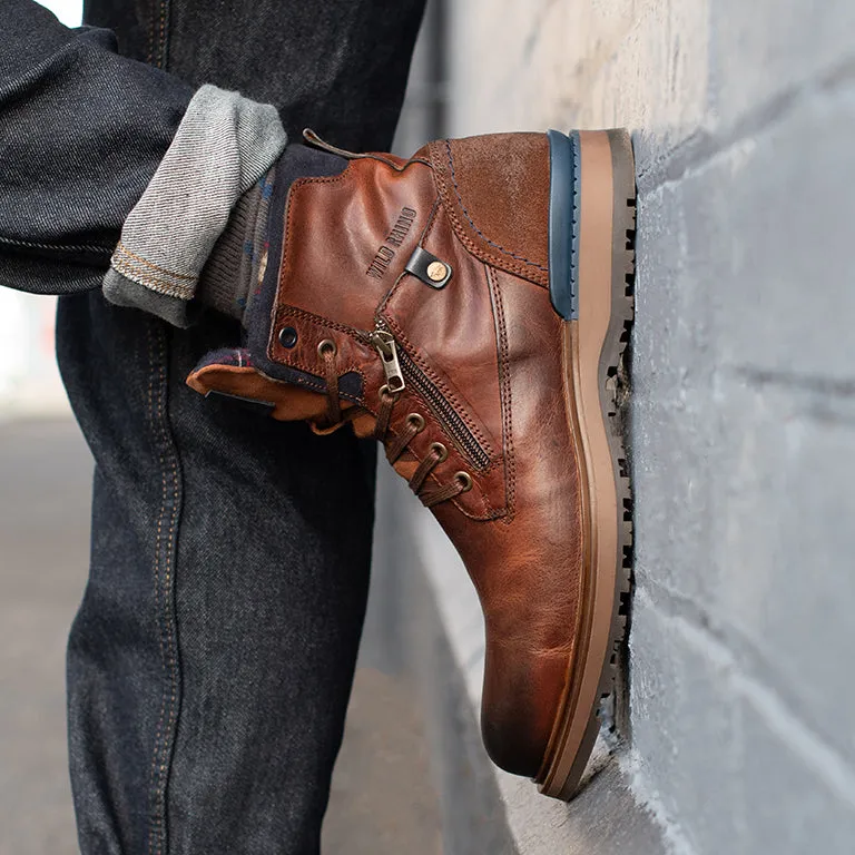 Secure fit Active Comfort Stout Lace Up Boots Dark Brown