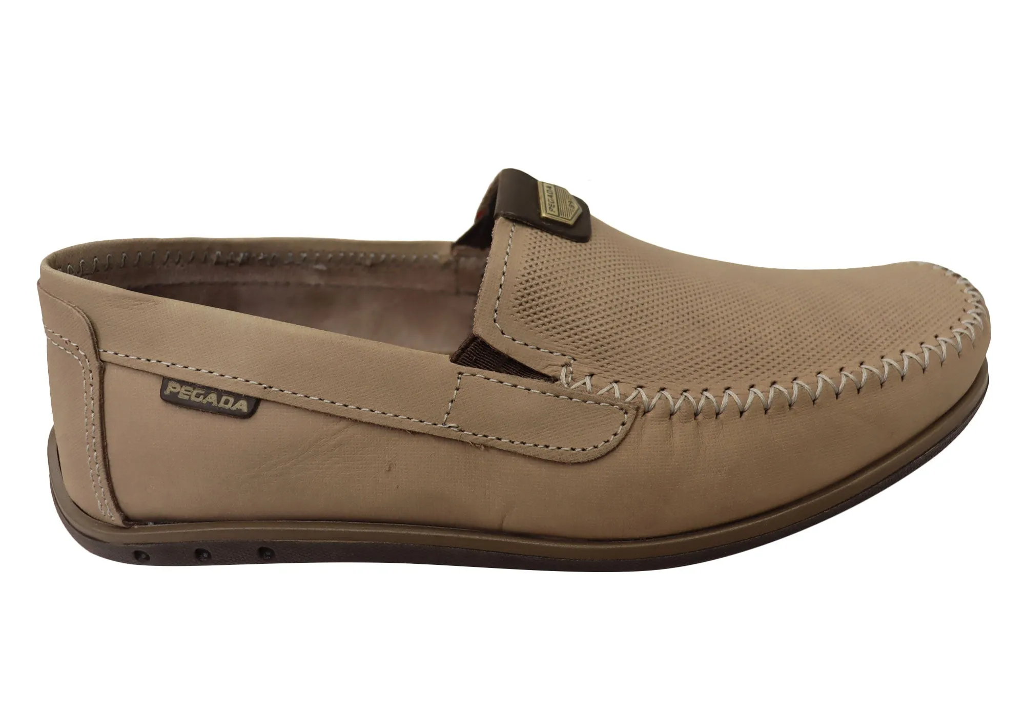 Pegada Oscar Mens Comfortable Leather Loafers Shoes Made In Brazil Comfortable Upper Natural Fit
