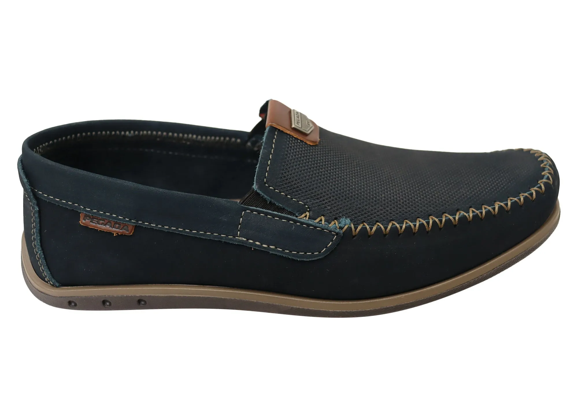 Pegada Oscar Mens Comfortable Leather Loafers Shoes Made In Brazil Tidy Form