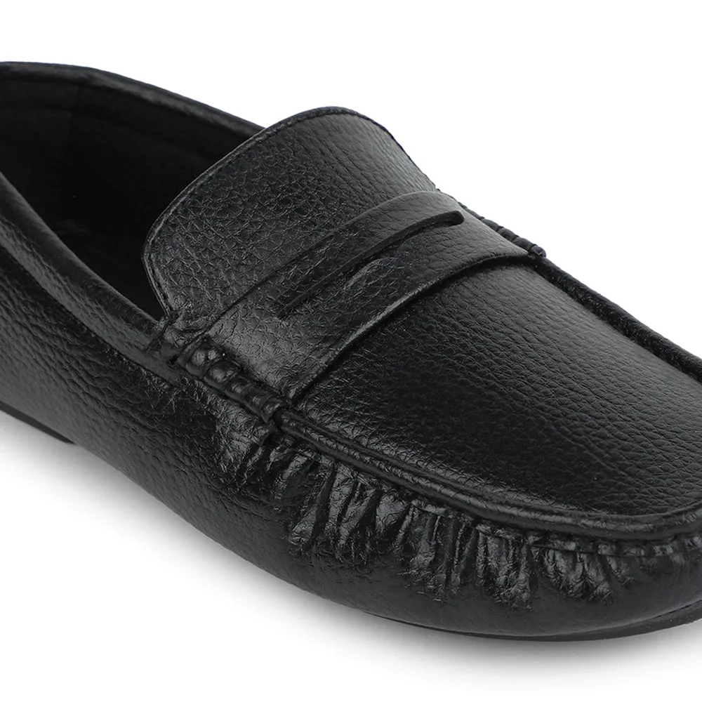 Fortune Black Formal Loafers For Men CLASSIK-2E By Liberty Professional Wear