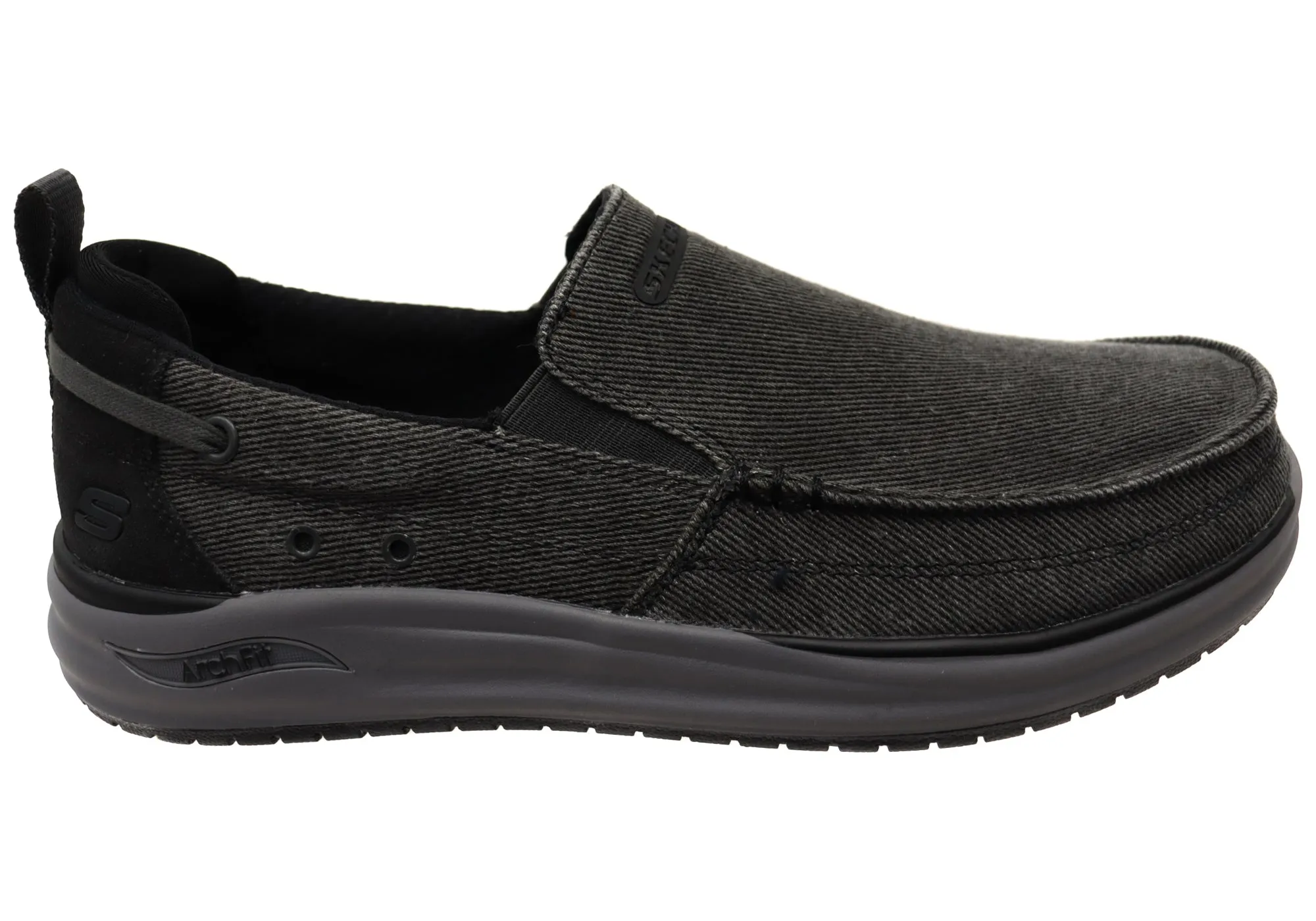 Plain Jog Travel Edge Skechers Mens Relaxed Fit Arch Fit Melo Port Bow Comfortable Shoes