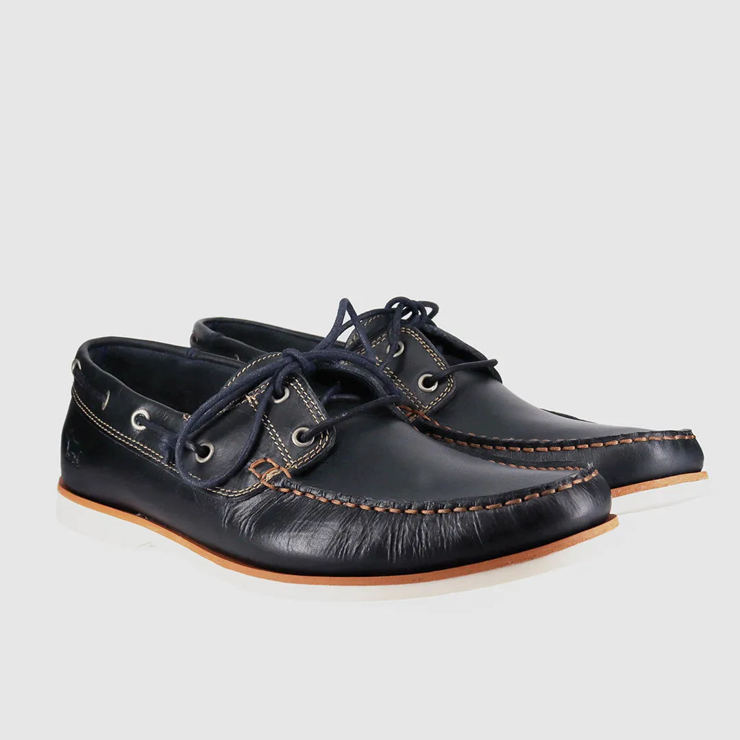 Modern Touch Toe Space Byron Boat Shoes Navy