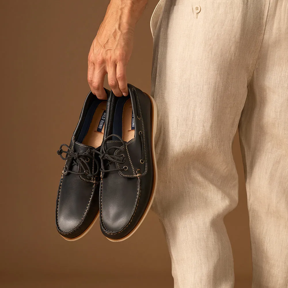 Running Comfort Byron Boat Shoes Navy