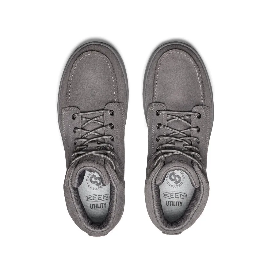 Men's Gibson Boot (Soft Toe)  |  Steel Grey/Steel Grey Cushioned heel