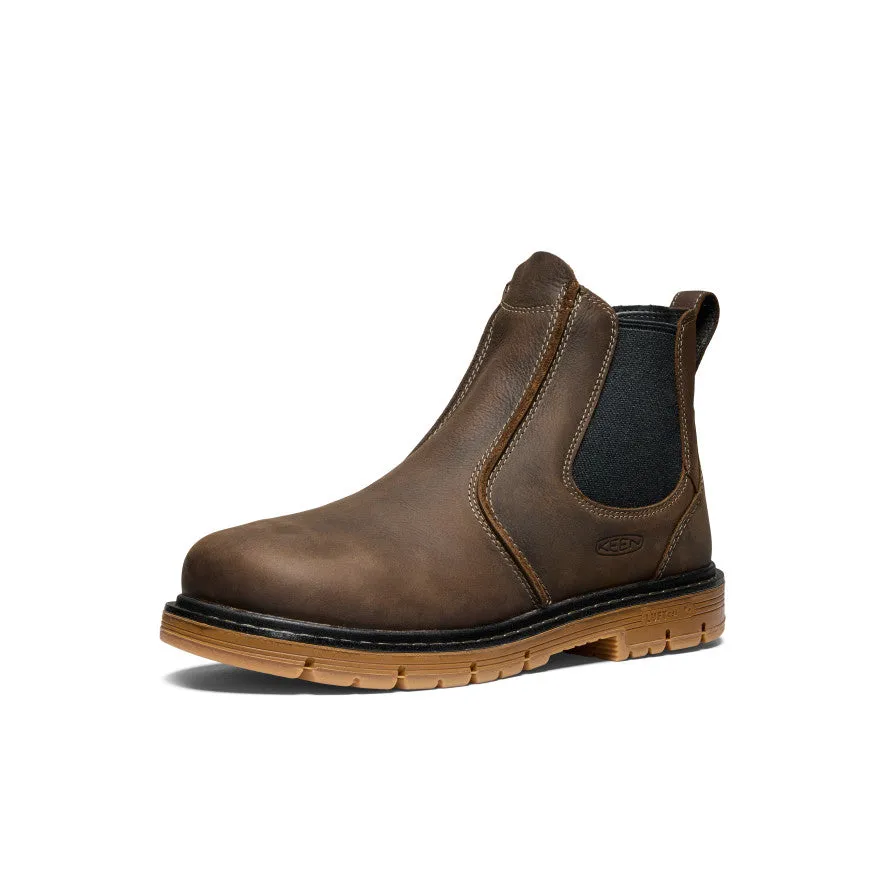 Chill Fit Footwear Men's San Jose Chelsea 90 Heel Boot (Aluminum Toe)  |  Cascade Brown/Gum