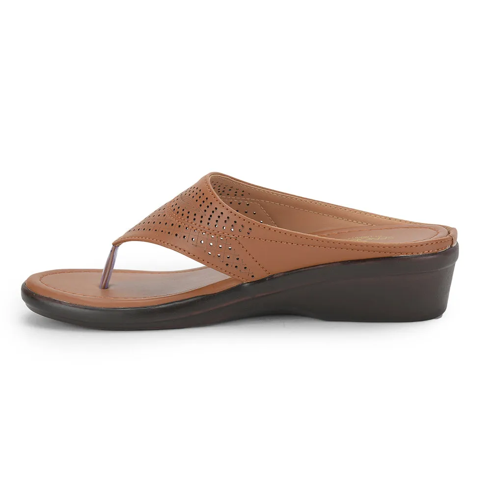 Senorita Casual (Tan) Slipper For Ladies LAF-1103 By Liberty Slim Form