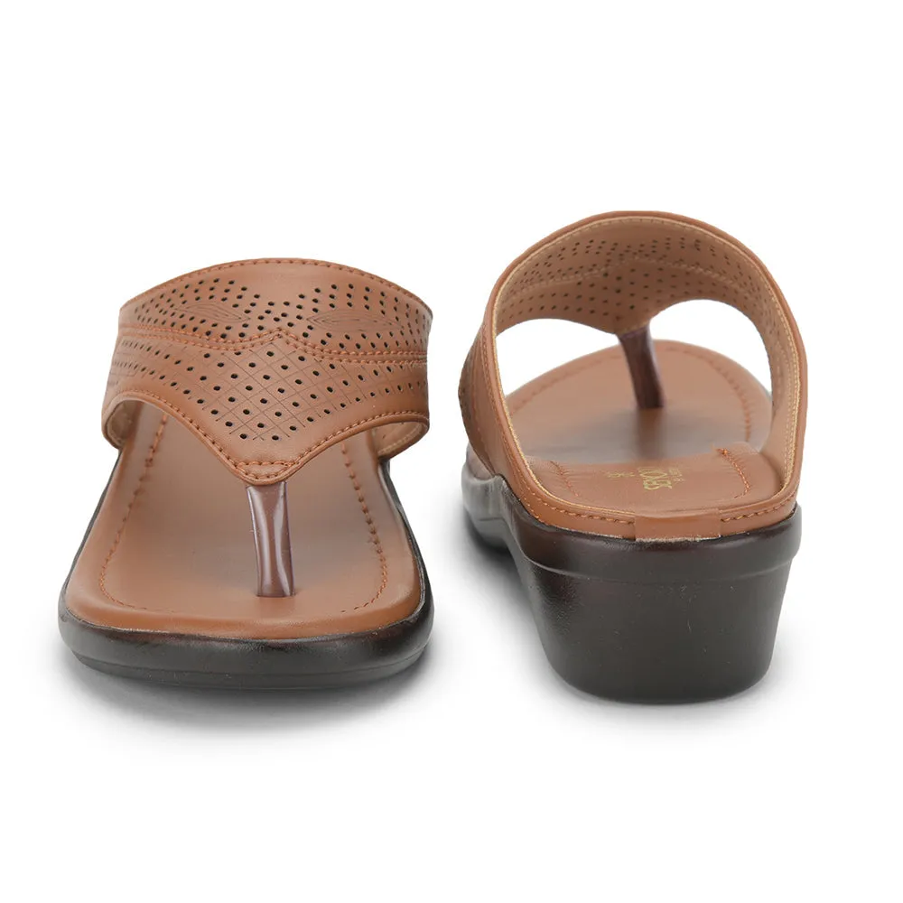 Pool Ready Magic Mood Senorita Casual (Tan) Slipper For Ladies LAF-1103 By Liberty