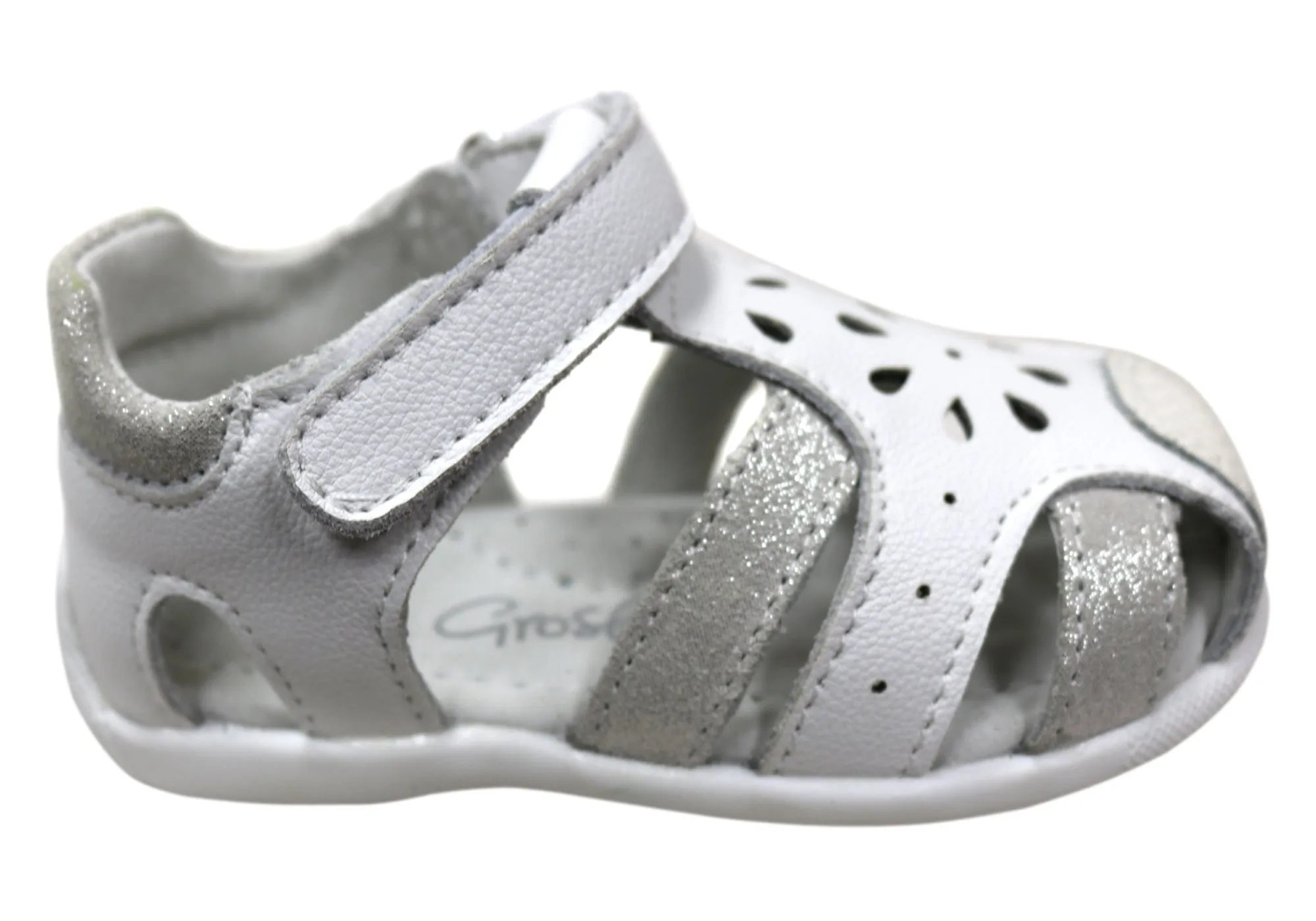 Grosby Alisa Infant Toddler Kids Girls Comfortable Leather Sandals Waterproof Upper