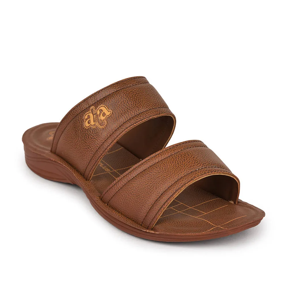 A-HA By Liberty GHD-50 Casual Tan Slipper For Men Responsive Cushion Fitness Lovers Autumn Tone