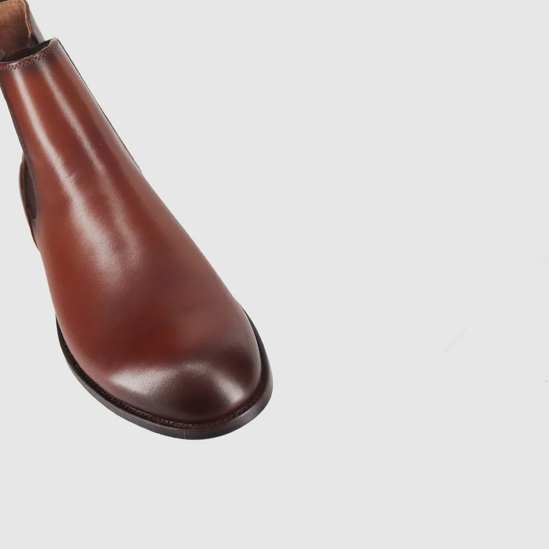 Plymouth Chelsea Boots Cognac Practical Office