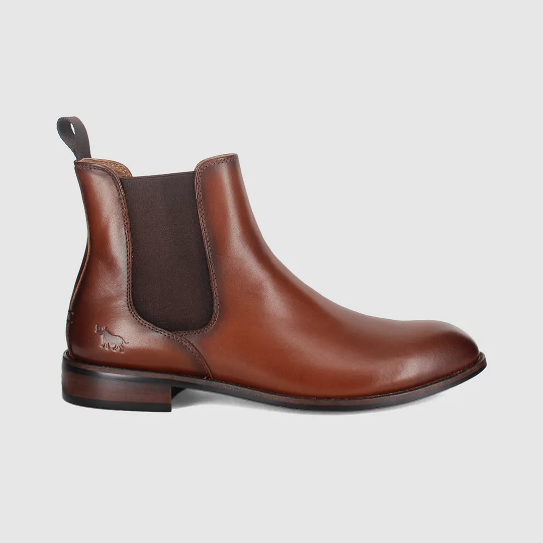 Forever Fit Plymouth Chelsea Boots Cognac