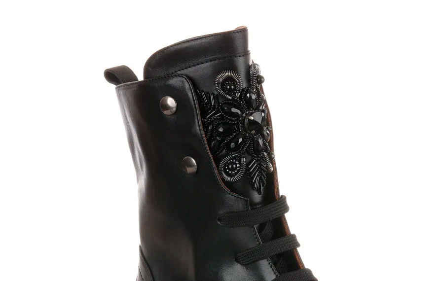 LaceUp Workwear Style Eva Crown Black