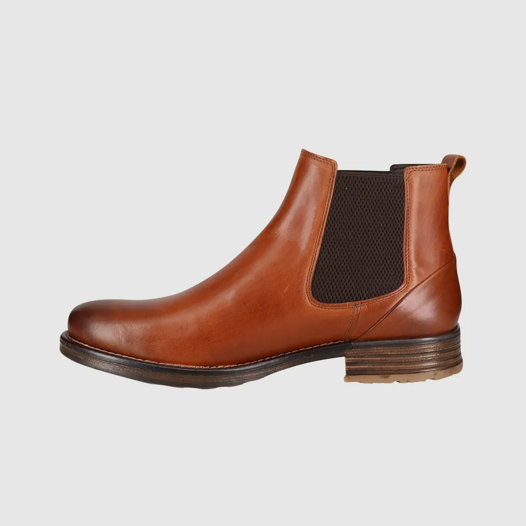 Suede Feel Pull on Sensor Chelsea Boots Tan